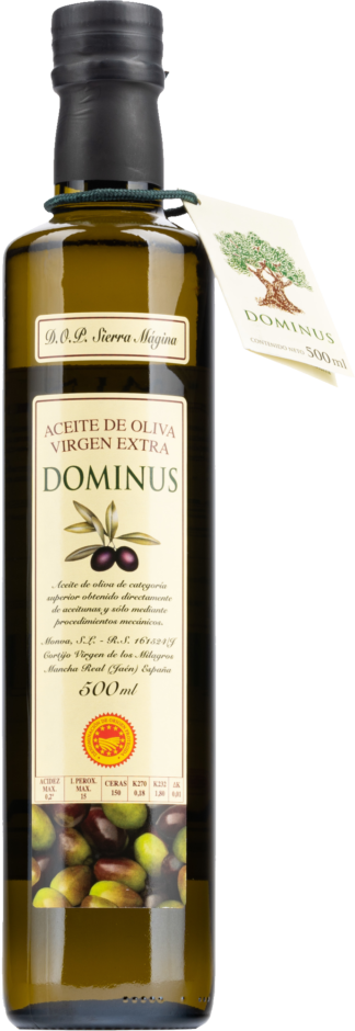 Aceite Virgen Extra "Dominus", 6 botellas de 500 ml.